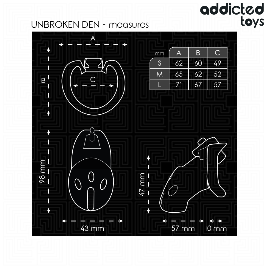 Addicted Toys Locked Unbroken Den penishäkki - 9,8 cm