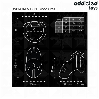 Addicted Toys Locked Unbroken Den penishäkki - 9,8 cm