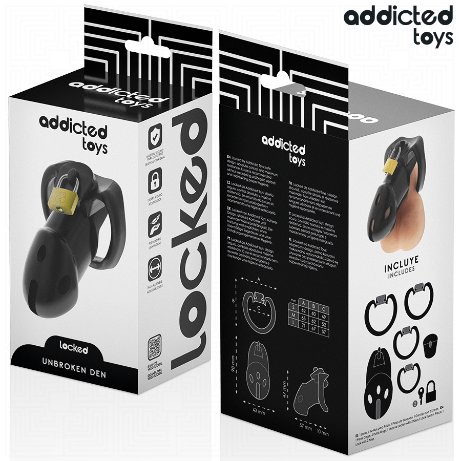 Addicted Toys Locked Unbroken Den penishäkki - 9,8 cm