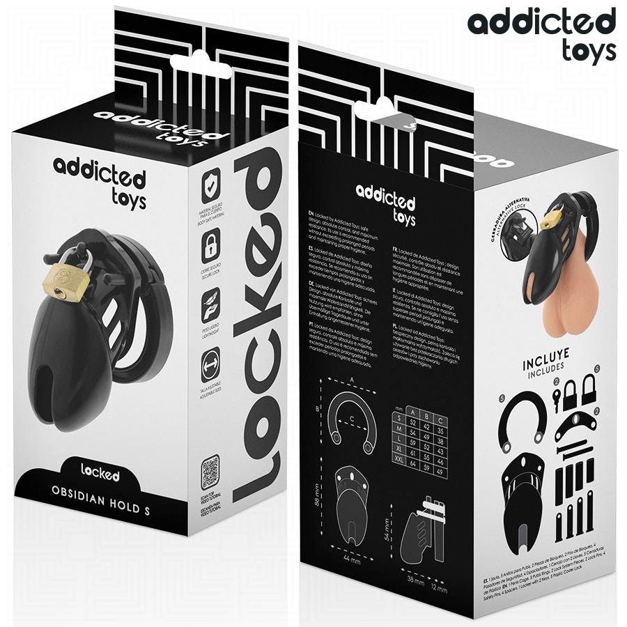 Addicted Toys Lockedobsidian Hold Penis Cage Size S | Niks.fi verkkokauppa