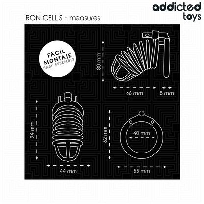 Addicted Toys Lockediron Cell Metal Penis Cage 4 Cm Size S | Niks.fi verkkokauppa