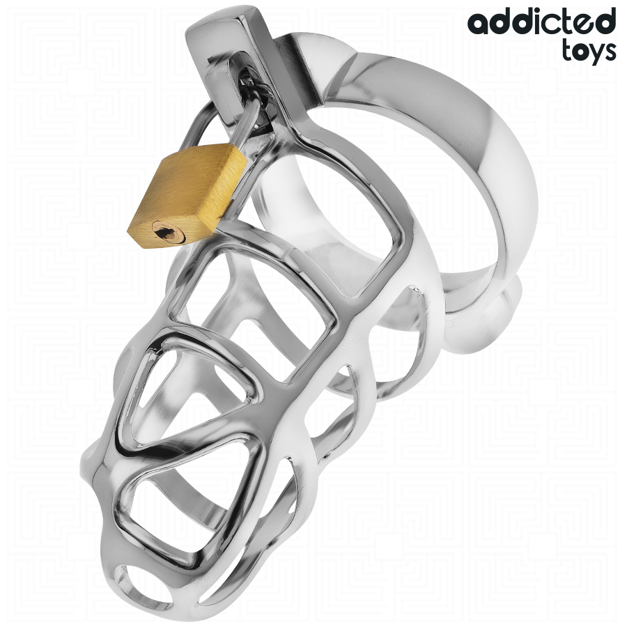Addicted Toys Lockedsilver Lock Penis Cage Metal Size M | Niks.fi verkkokauppa