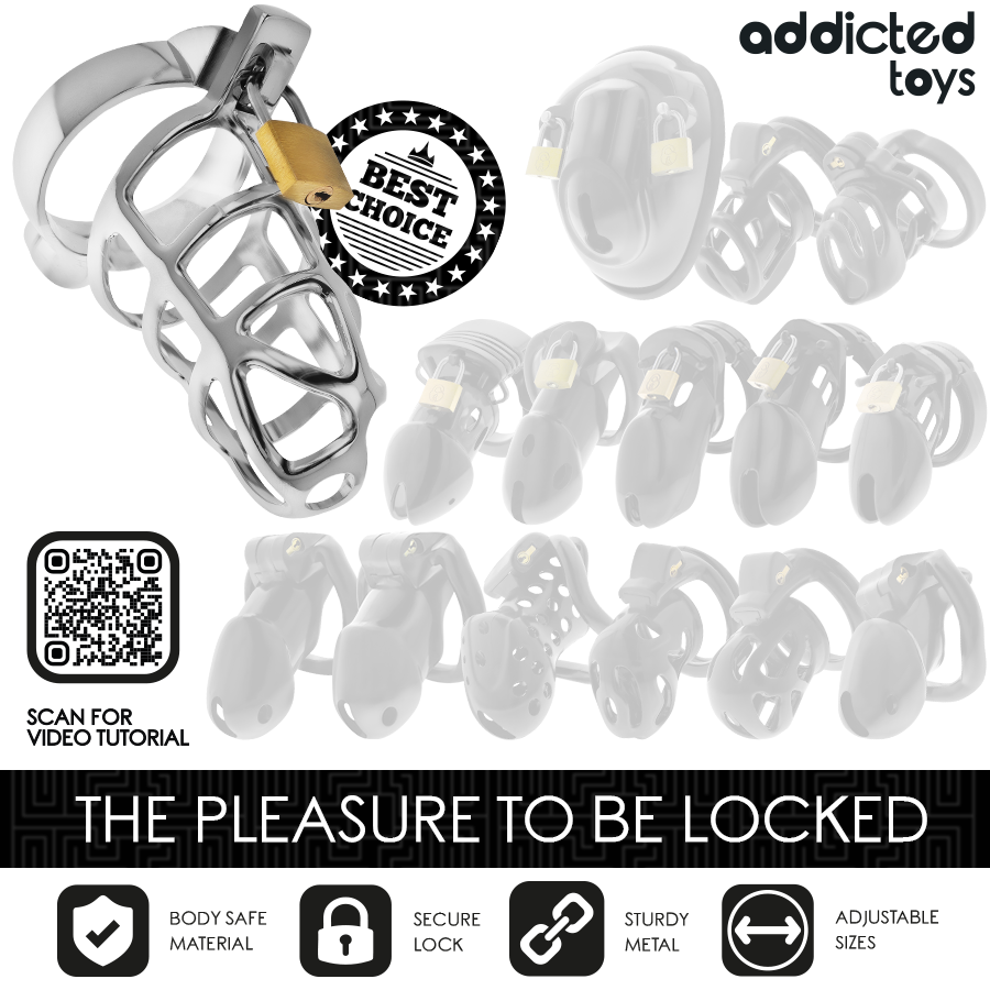 Addicted Toys Lockedsilver Lock Metal Penis Cage Size S | Niks.fi verkkokauppa