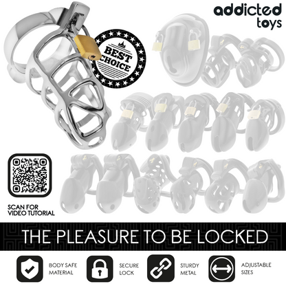 Addicted Toys Lockedsilver Lock Metal Penis Cage Size S | Niks.fi verkkokauppa