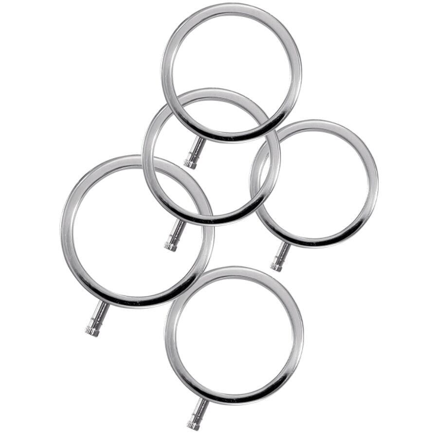 ElectraStim ElectraRings metalliset penisrenkaat - 5 kpl