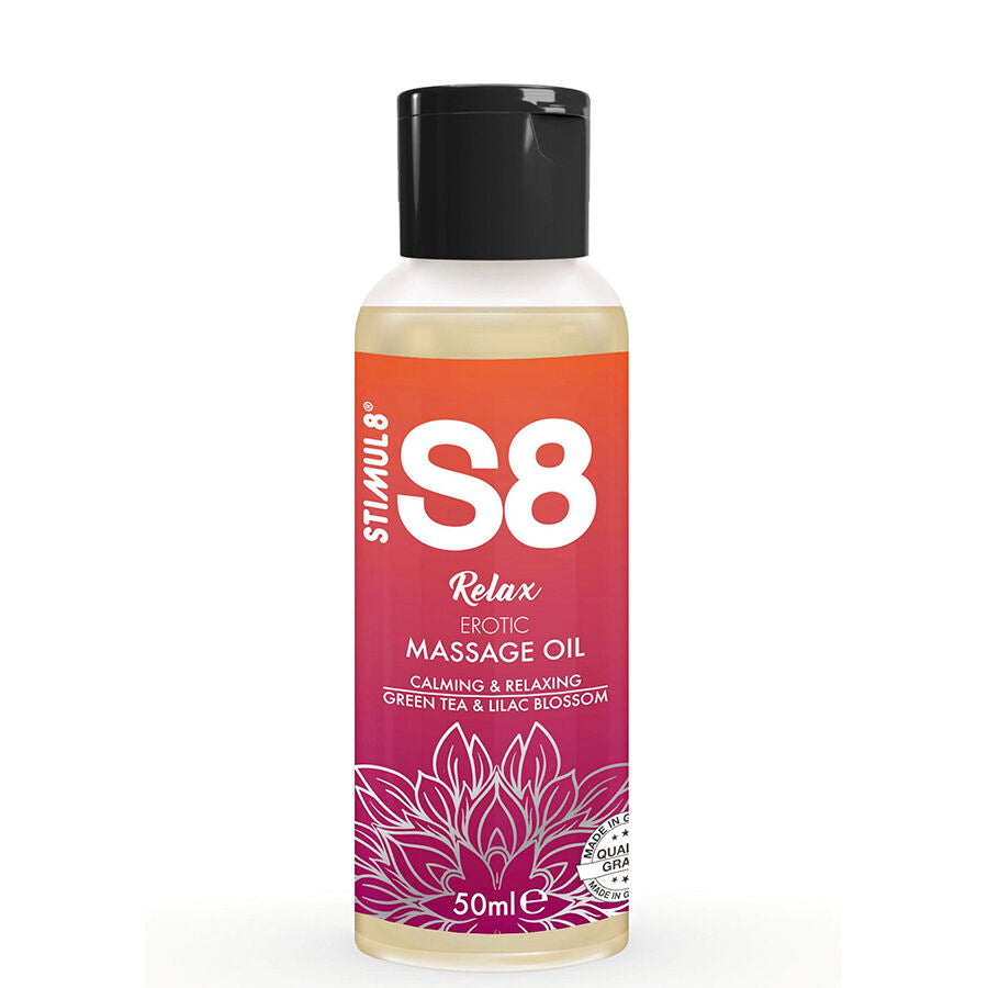 S8 Relax Erotic Massage Oil Green Tea 50 Ml | Niks.fi verkkokauppa