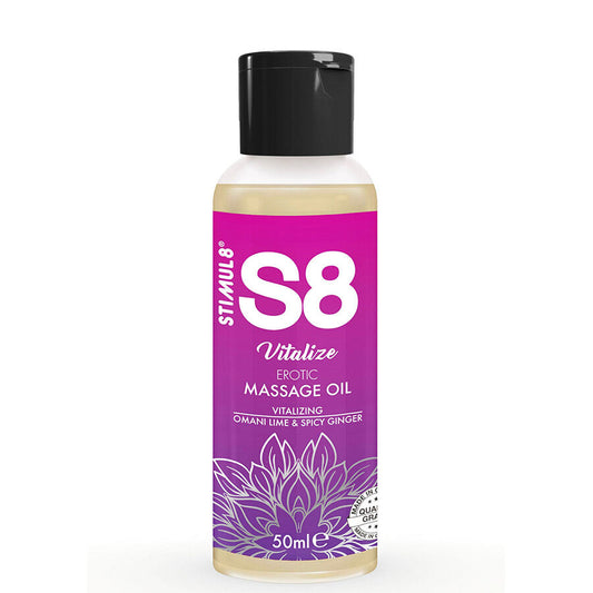 S8 Vitalize Erotic Massage Oil Lime 50 Ml | Niks.fi verkkokauppa