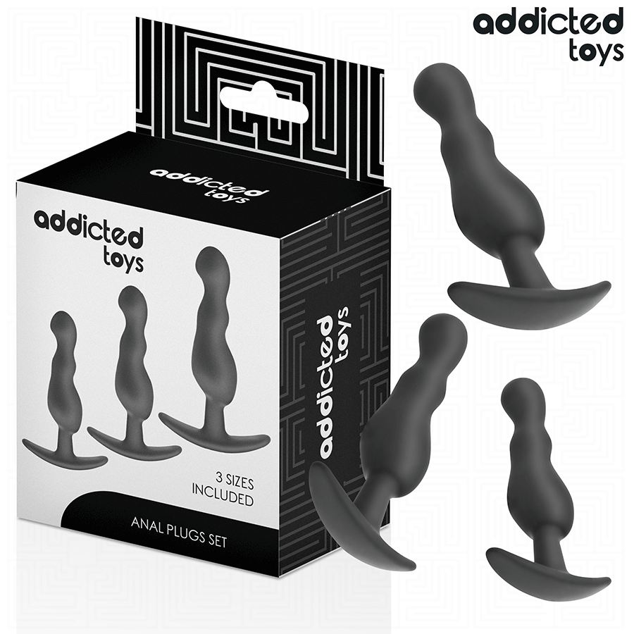 Addicted Toys kolmen silikonisen anustapin setti - malli 1