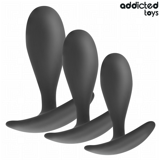 Addicted Toys kolmen silikonisen anustapin setti - malli 2