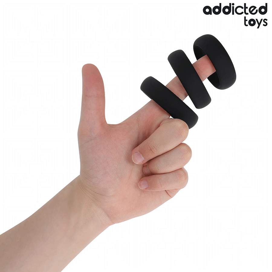 Addicted Toys litteiden silikonirenkaiden setti