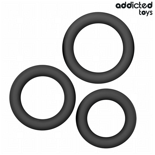 Addicted Toys silikonisten penisrenkaiden setti - malli 1