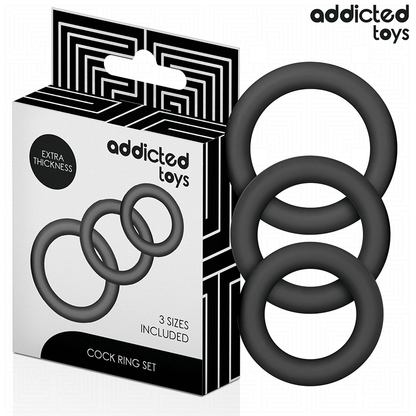 Addicted Toys silikonisten penisrenkaiden setti - malli 1