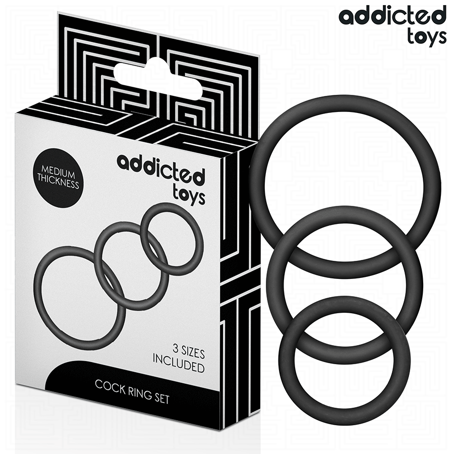 Addicted Toys silikonisten penisrenkaiden setti - malli 2