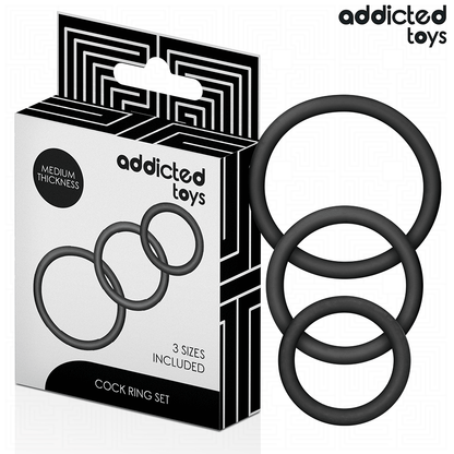 Addicted Toys silikonisten penisrenkaiden setti - malli 2