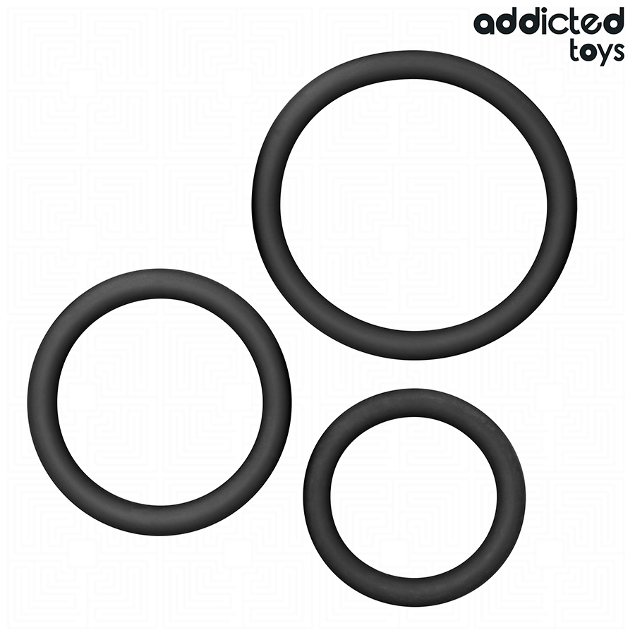 Addicted Toys silikonisten penisrenkaiden setti - malli 2