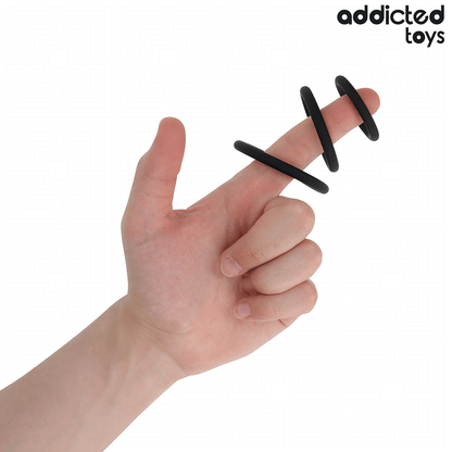 Addicted Toys silikonisten penisrenkaiden setti - malli 2