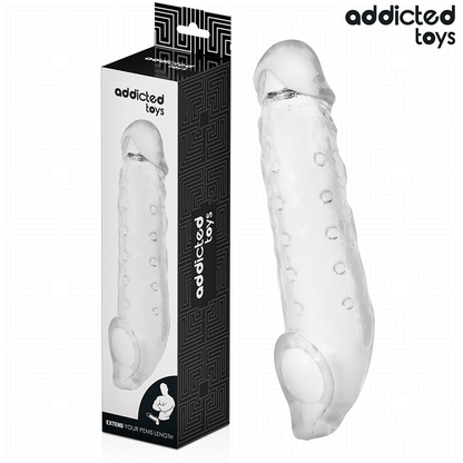 Addicted Toys peniksenpidennysholkki S - läpinäkyvä - 23 cm
