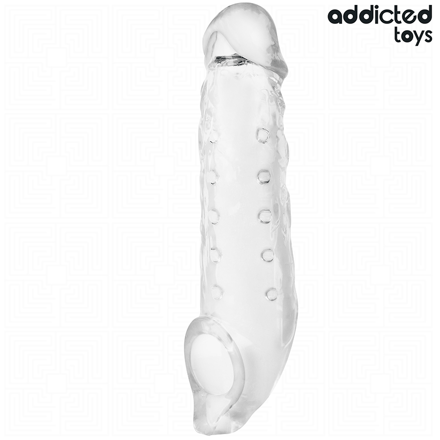 Addicted Toys peniksenpidennysholkki S - läpinäkyvä - 23 cm