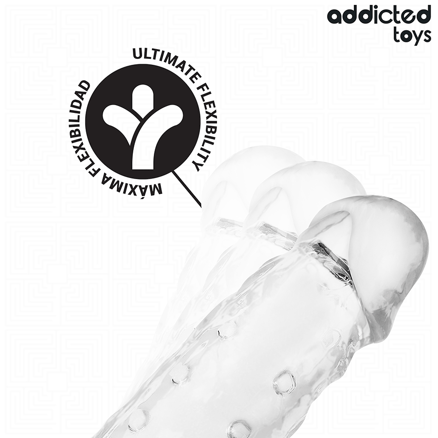 Addicted Toys penisholkki M - läpinäkyvä - 27 cm