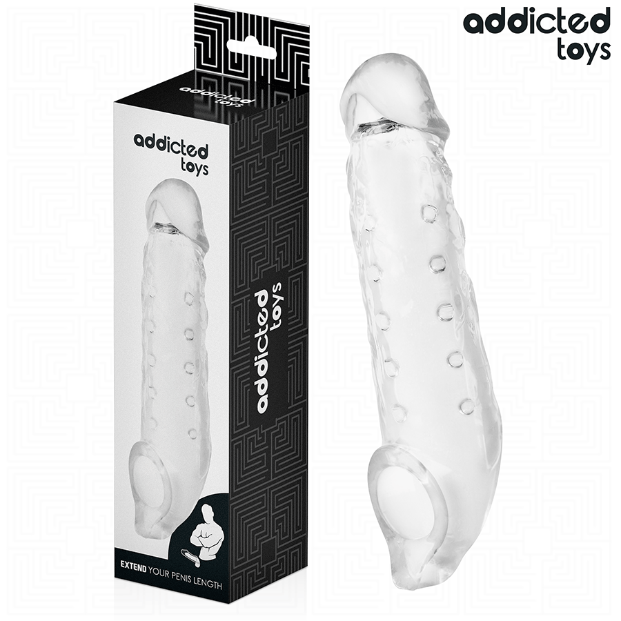 Addicted Toys penisholkki M - läpinäkyvä - 27 cm