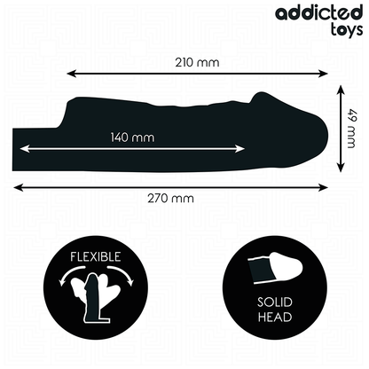 Addicted Toys penisholkki M - läpinäkyvä - 27 cm