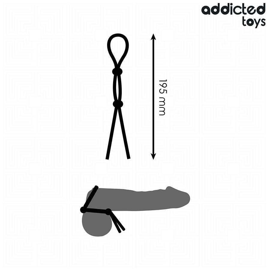 Addicted Toys silikoninen penisnauha kahdella silmukalla