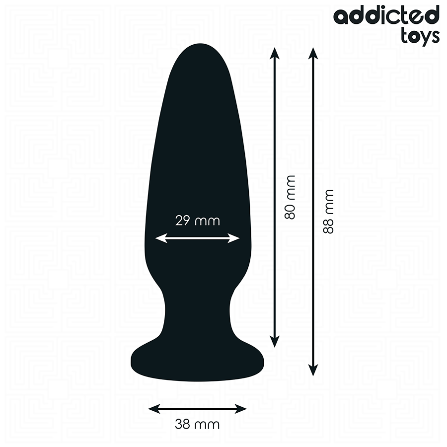 Addicted Toys silikoninen anustappi koristekivellä S - 8,8 cm