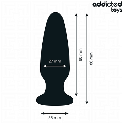 Addicted Toys silikoninen anustappi koristekivellä S - 8,8 cm