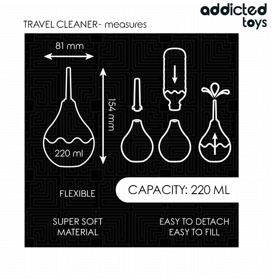 Addicted Toys matkamallinen anaalisuihku L - 220 ml