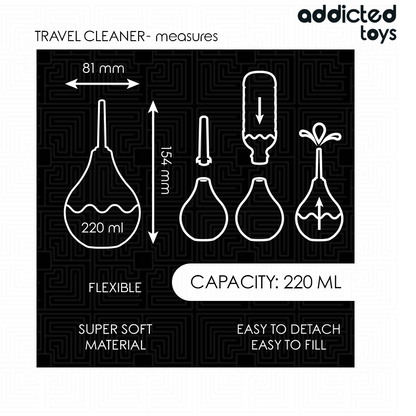 Addicted Toys matkamallinen anaalisuihku L - 220 ml