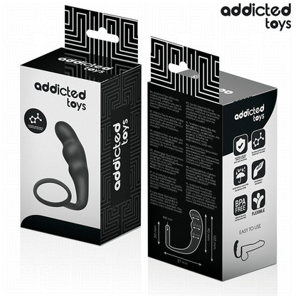 Addicted Toys silikoninen anustappi renkaalla - malli 4