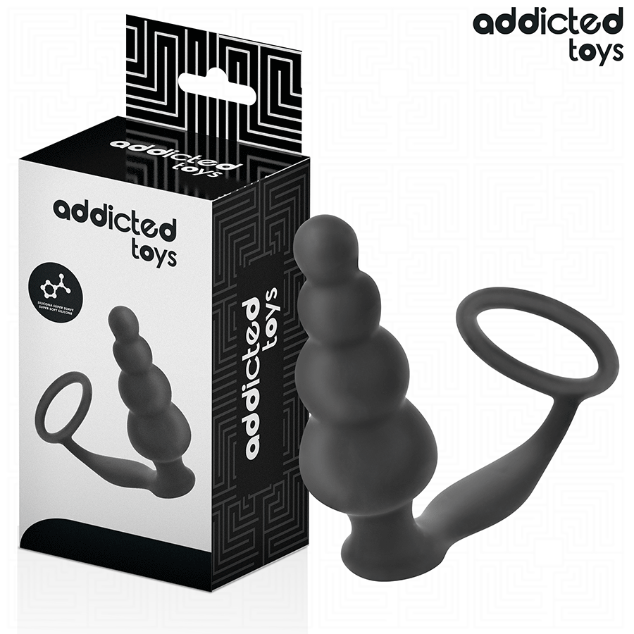 Addicted Toys silikoninen anustappi renkaalla - malli 5