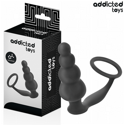 Addicted Toys silikoninen anustappi renkaalla - malli 5
