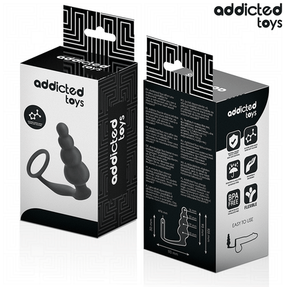 Addicted Toys silikoninen anustappi renkaalla - malli 5