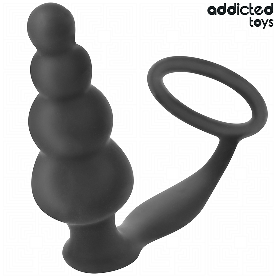 Addicted Toys silikoninen anustappi renkaalla - malli 5