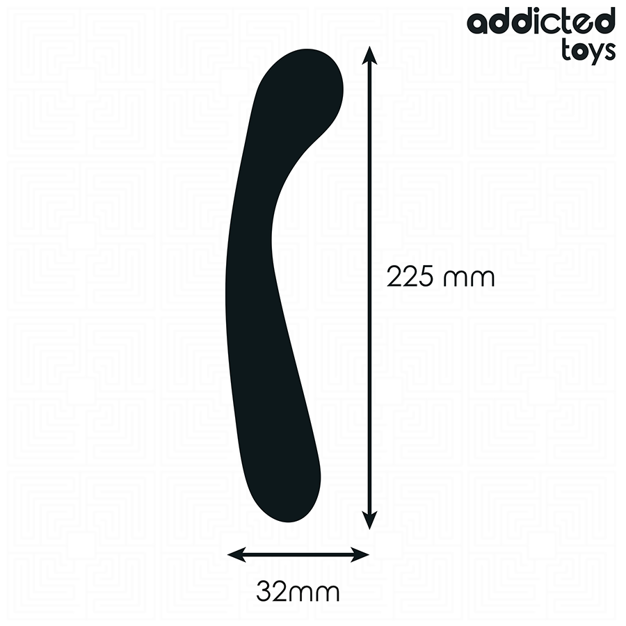 Addicted Toys kaksiosainen silikoninen anaalihieroja - 22,5 cm
