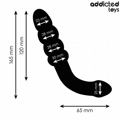 Addicted Toys kaksiosainen silikoninen anaalihieroja - 16,5 cm