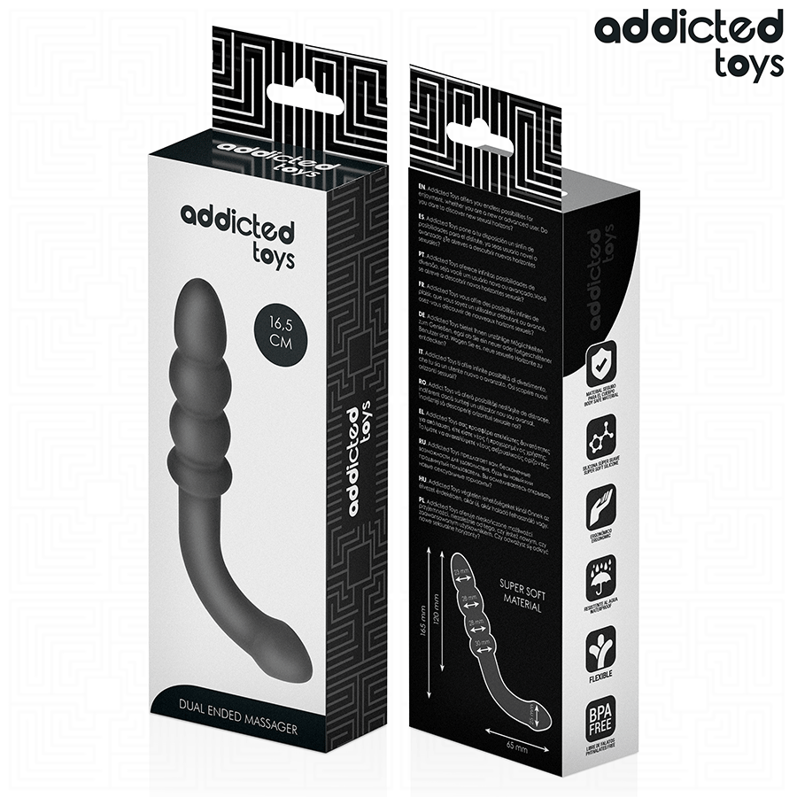 Addicted Toys kaksiosainen silikoninen anaalihieroja - 16,5 cm