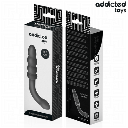 Addicted Toys kaksiosainen silikoninen anaalihieroja - 16,5 cm