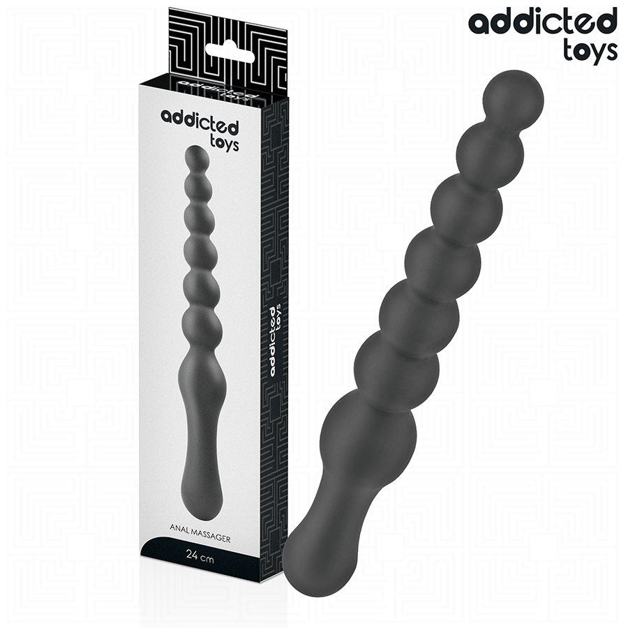 Addicted Toys kaksiosainen silikoninen anaalihieroja - 24 cm