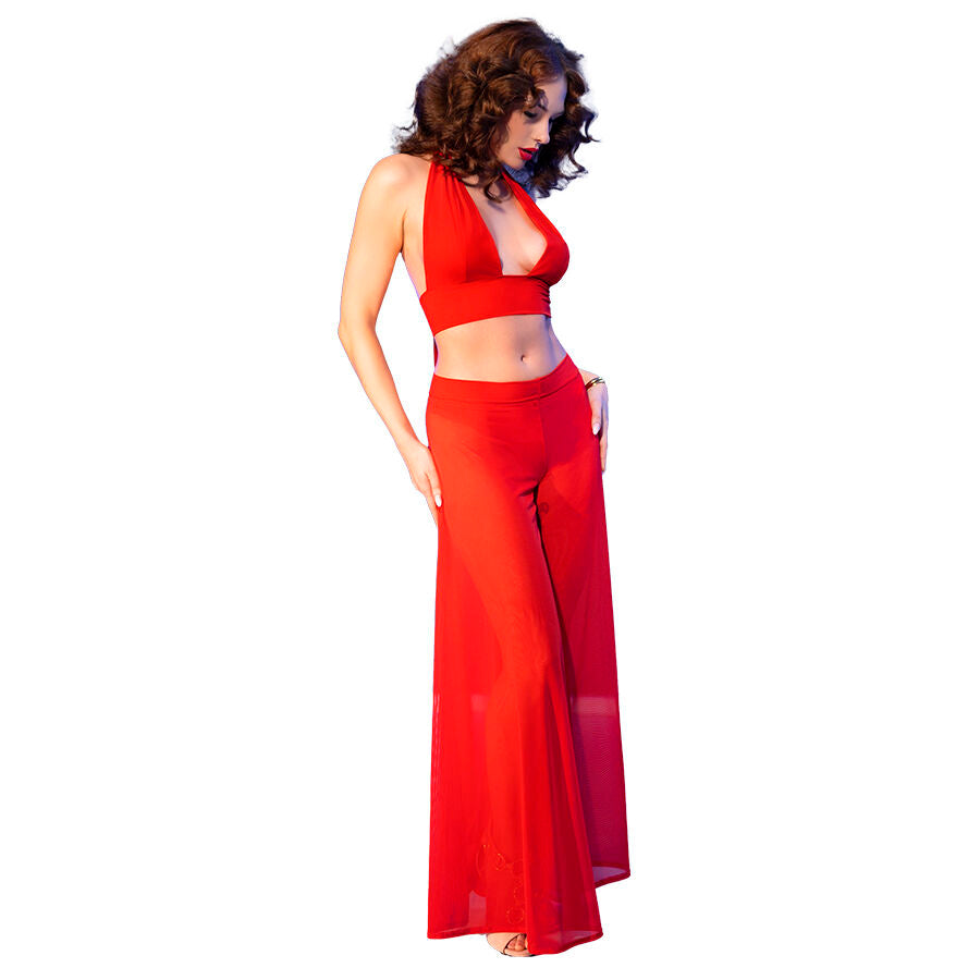 Chilirosecr 4857 Red Top And Pants Set Size M | Niks.fi verkkokauppa
