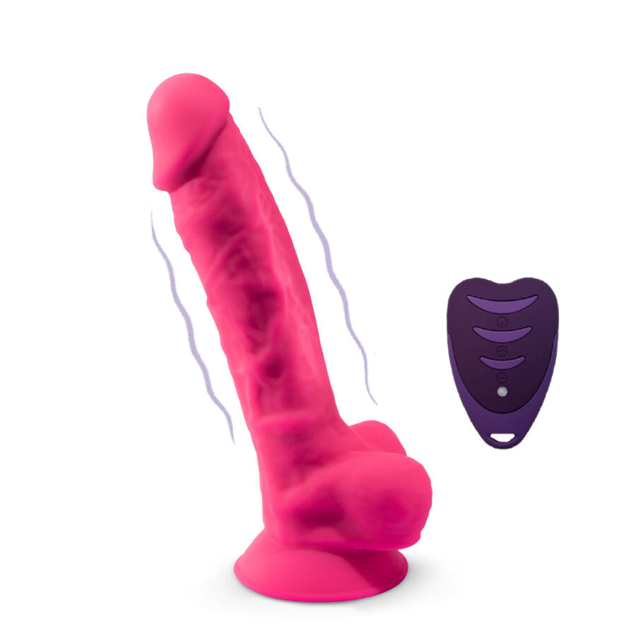 Realistic Penis Model 18 Pink Vibration + Remote Control Lrs | Niks.fi verkkokauppa