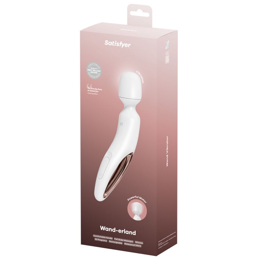 Satisfyer Wand Erland sauvahieroja - valkoinen