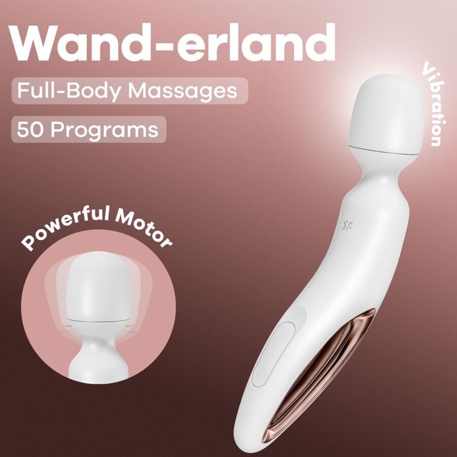 Satisfyer Wand Erland sauvahieroja - valkoinen