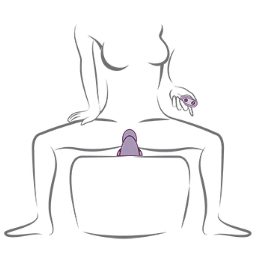 Rocksoffruby Glow Purple Sit-On Vibrator | Niks.fi verkkokauppa