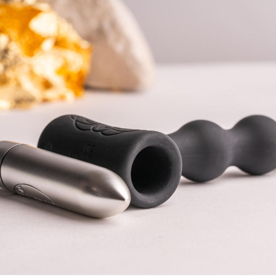 Rocksoffpetite Sensations Pearls Anal Plug Vibrator Black | Niks.fi verkkokauppa