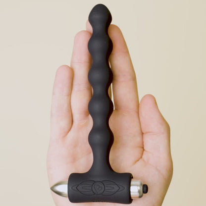 Rocksoffpetite Sensations Pearls Anal Plug Vibrator Black | Niks.fi verkkokauppa