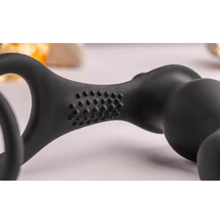 Ro-Zen Rro Anal Plug With Vibrating Penis Ring Black | Niks.fi verkkokauppa