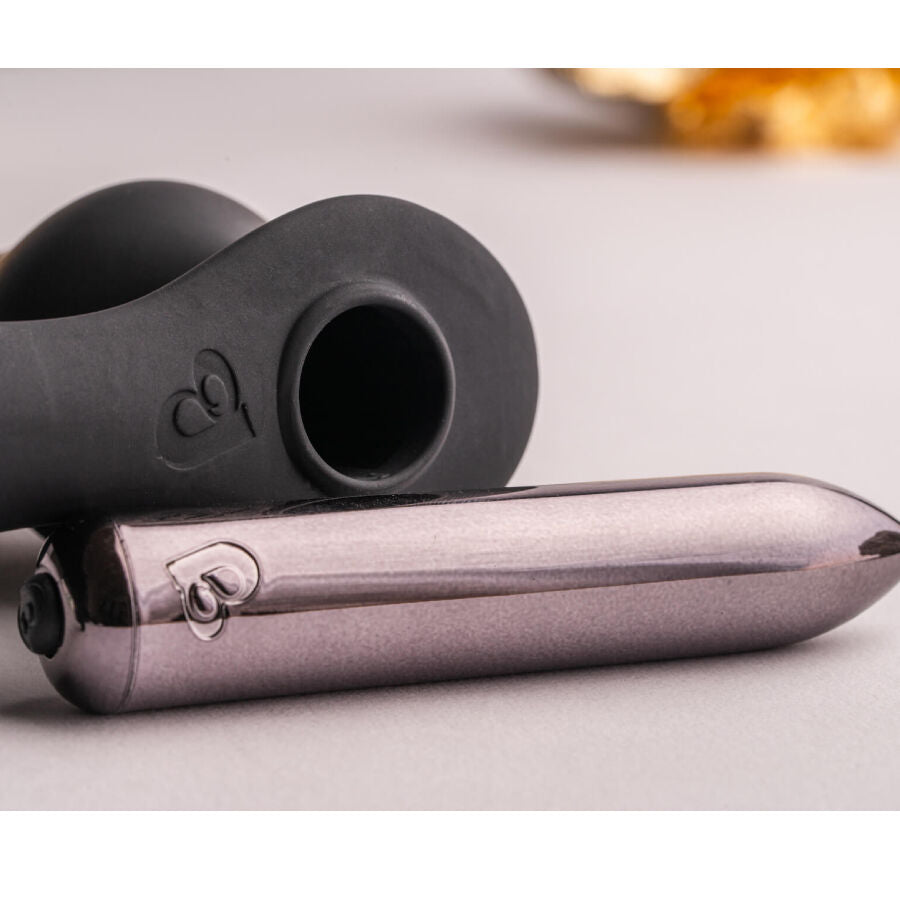 Ro-Zen Rro Anal Plug With Vibrating Penis Ring Black | Niks.fi verkkokauppa