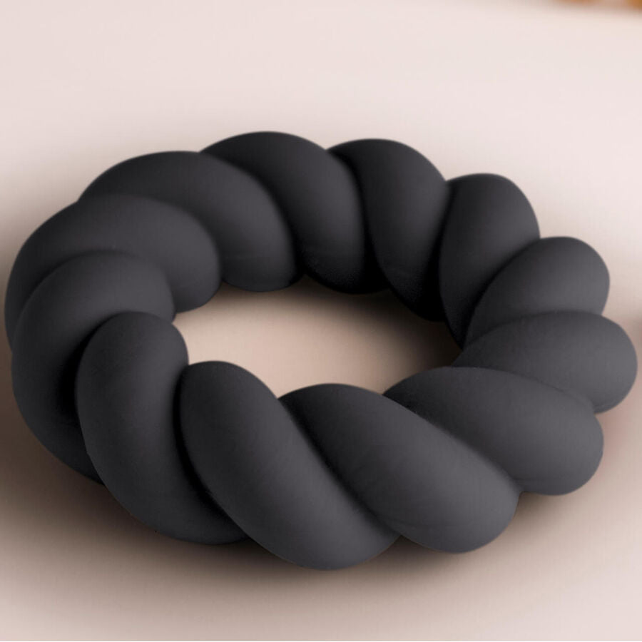 Twist Black Silicone Masturbator Ring | Niks.fi verkkokauppa